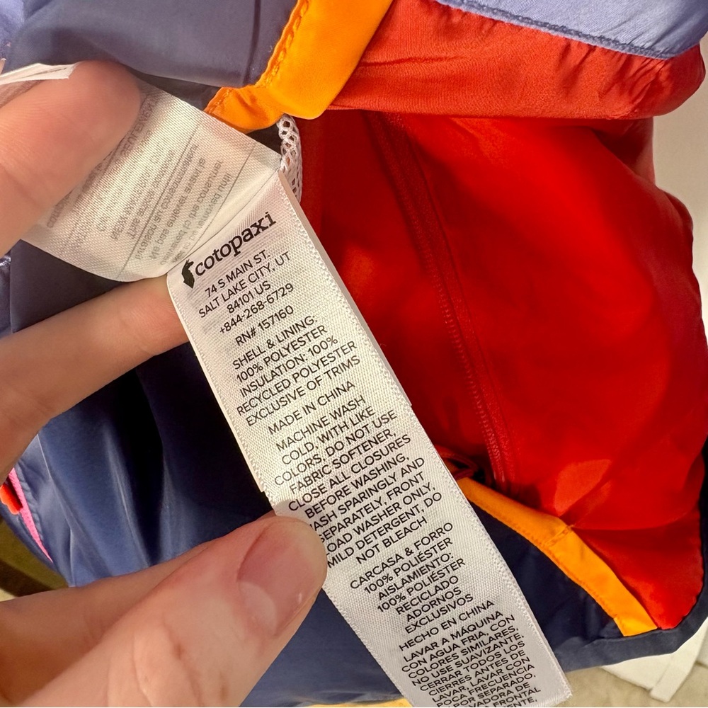 Cotopaxi Teca Caldido Hooded Jacket Purple Full Zip Outdoor Women’s Size Large - Picture 10 of 11